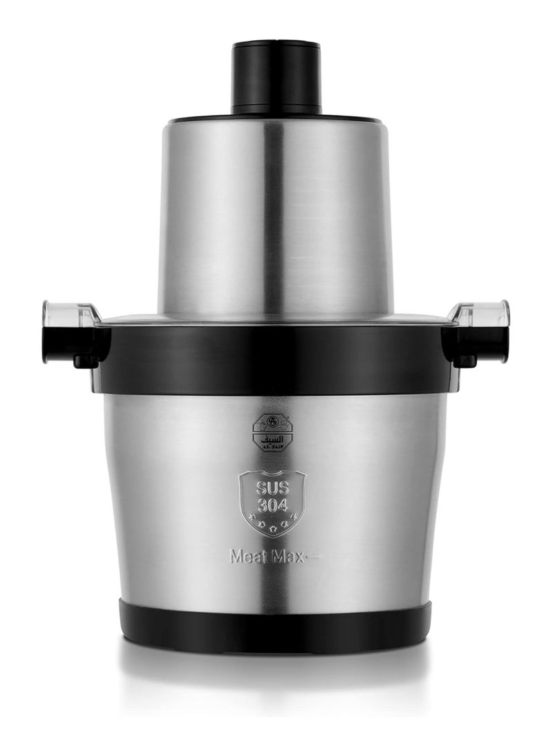 السيف  مطحنة لحم كهربائية ALSAIF سعة 6 لتر 1000 واط، تحكم بسرعتين، وعاء وشفرة من هيكل الشفرات المزدوجة، لطحن اللحم، السمك، الخضار، أسود، E02503 - Image 2