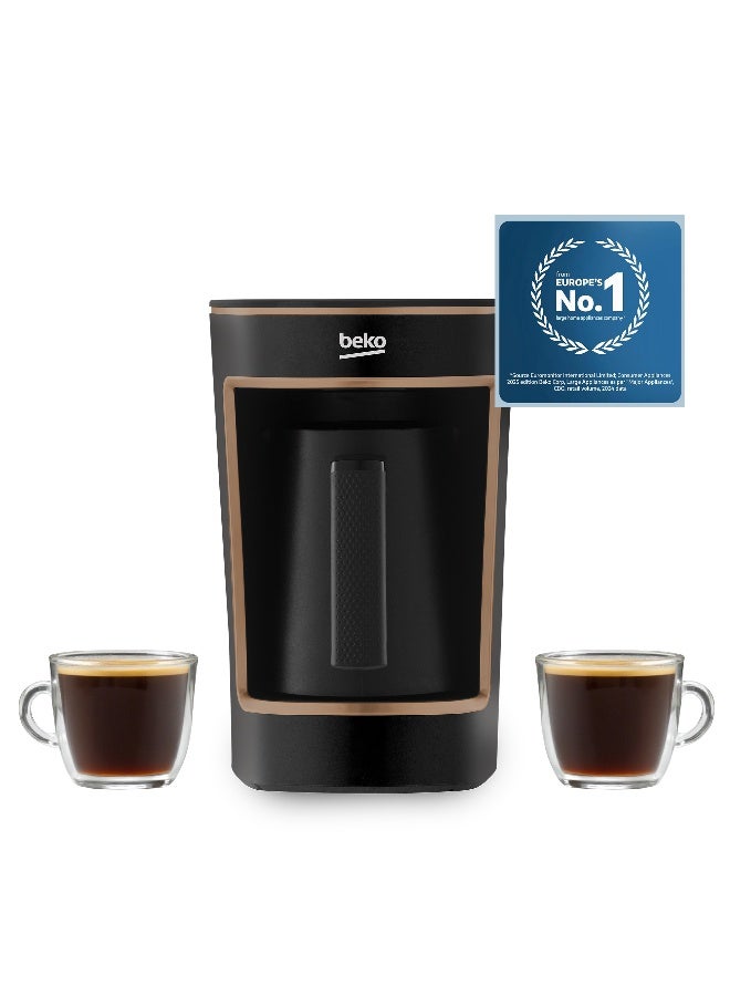 Turkish Coffee Machine, 5 Cup Capacity, One Touch Control, Foamy Turkish Coffee, Audio Warning System, CookSense2 Technology 650 ml 580 W TKM2341BC Copper and Black