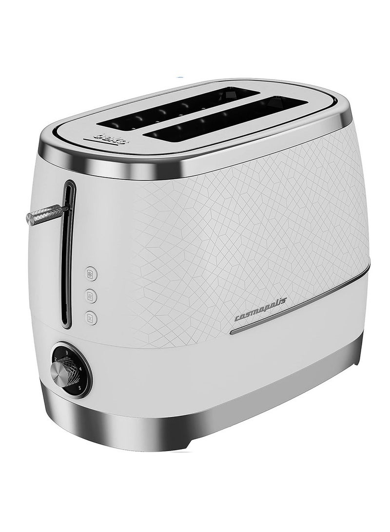Beko 2 Slice Toaster, Extra Wide Slot, Defrost, Reheat & Cancel Functions, Variable Browning, Detachable Crumb Tray 900 W TAM8202CR White - Image 1