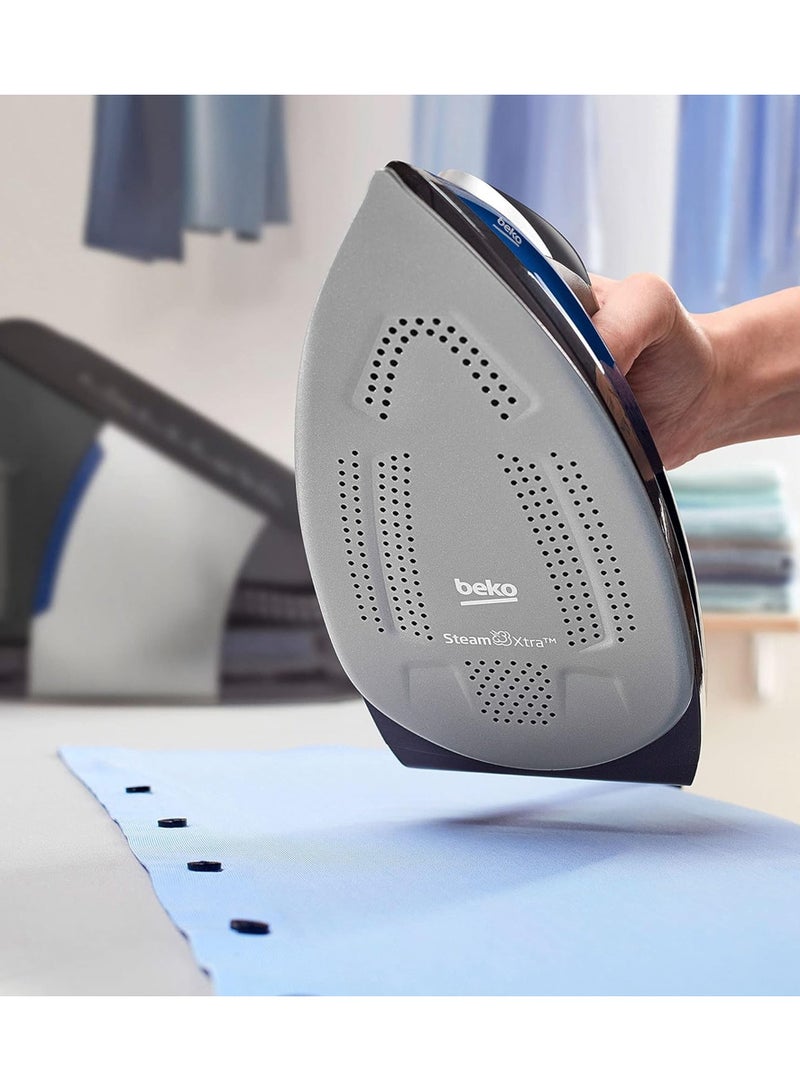 Digital Steam Generator Iron, 1.8L Water Tank, 7.2 Bar Pressure, Anti Drip, Anti Calcium System, Digital Display, Vertical Steam 1.8 L 2800 W SGA8328B ‎Blue