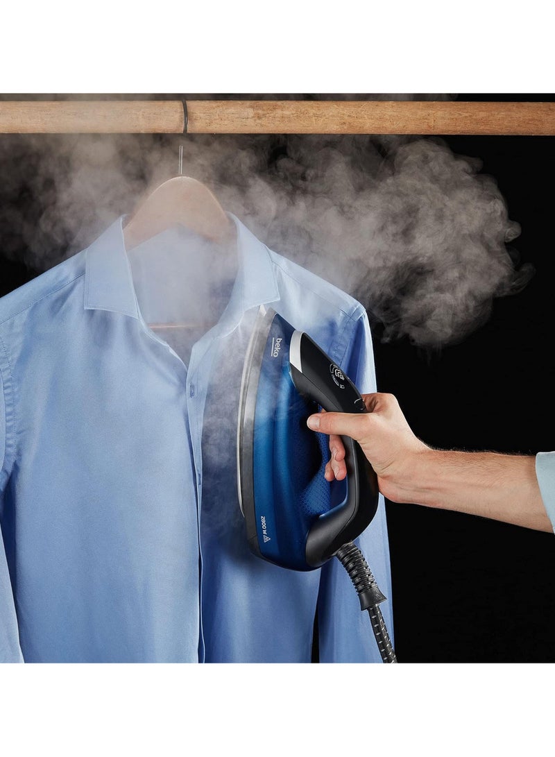 Digital Steam Generator Iron, 1.8L Water Tank, 7.2 Bar Pressure, Anti Drip, Anti Calcium System, Digital Display, Vertical Steam 1.8 L 2800 W SGA8328B ‎Blue