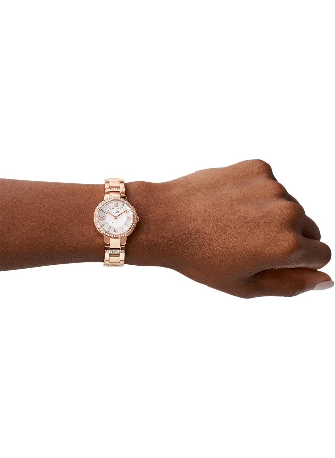 FOSSIL - Women's Analog Round Shape Stainless Steel Wrist Watch ES3284 - 30 Mm - Image 1