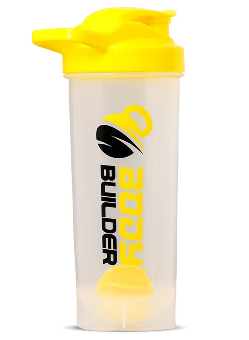 Body Builder Protein  Shaker Bottle, 600 ml - White 