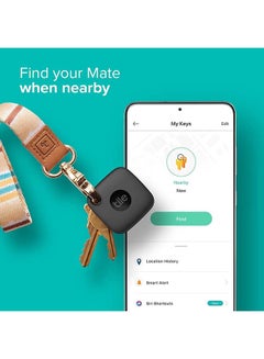 tile Mate 2022 Bluetooth Item Finder, 1 Pack, 60M Finding Range, Works With Alexa And Google Home, iOS And Android Compatible, Find Your Keys, Remotes And More Black  - Image 3