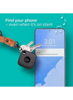 tile Mate 2022 Bluetooth Item Finder, 2 Pack, 60M Finding Range, Works With Alexa And Google Home, iOS And Android Compatible, Find Keys, Remotes And More Black/White  - Image 5
