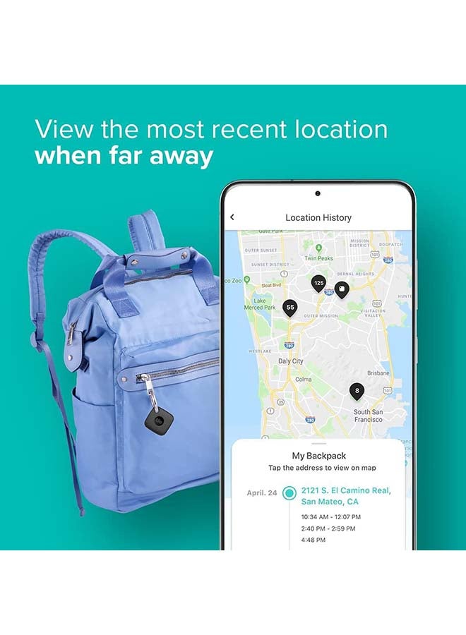 تايل جهاز Mate 2022 Bluetooth Item Finder، عبوتان، نطاق العثور على 60 مترًا، يعمل مع Alexa وGoogle Home، متوافق مع iOS وAndroid، ابحث عن المفاتيح وأجهزة التحكم عن بعد والمزيد - Image 4