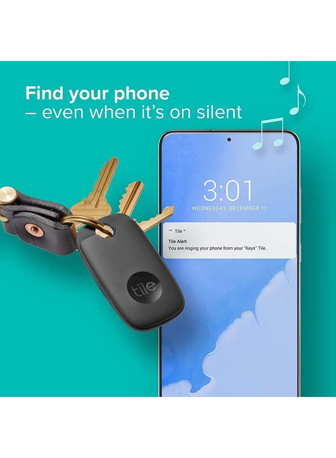 tile Pro 2022 Bluetooth Item Finder, 2 Pack, 120M Finding Range, Works With Alexa And Google Smart Home, iOS And Android Compatible, Find Your Keys, Remotes And More Black/White - Image 5