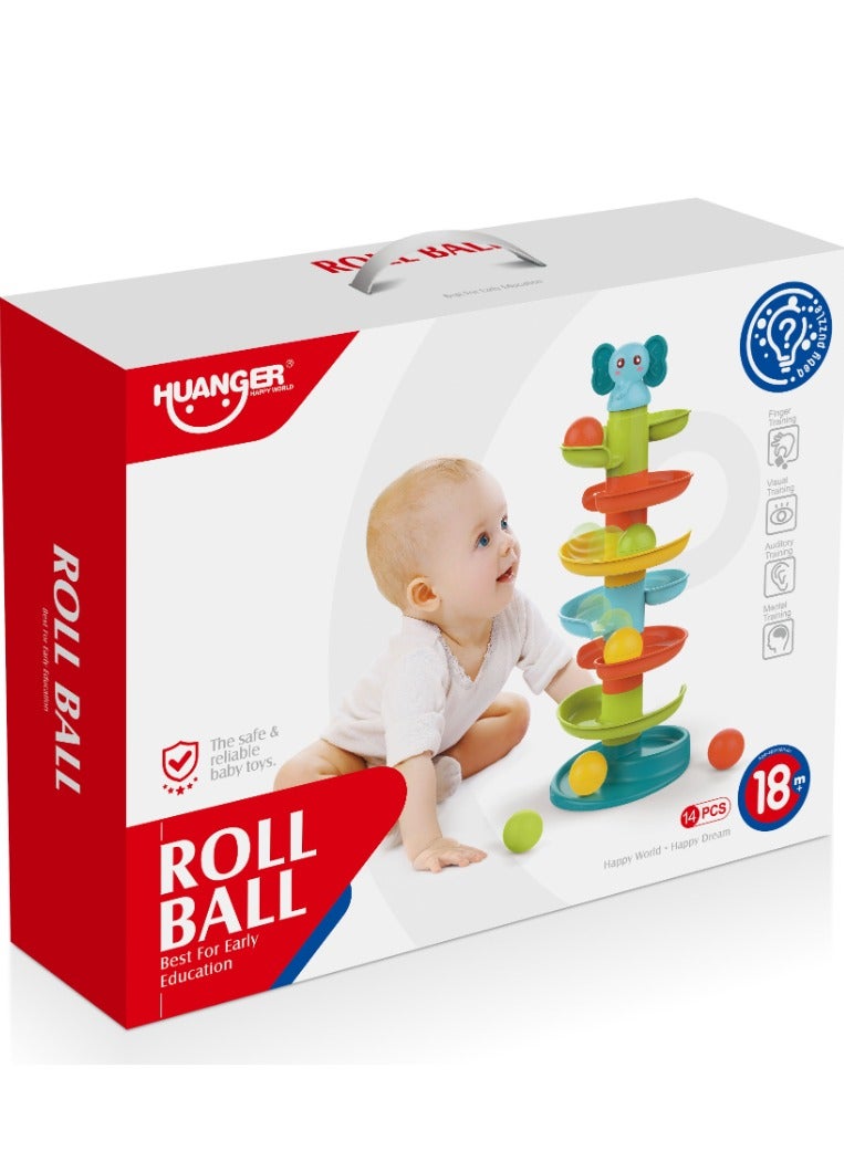 هوانجر Huanger - Baby Toys Rolling Ball for 3+ Years - Elephant  - Image 4