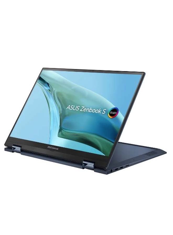 ASUS - ZenBooK S13 Flip Laptop With 13.3-Inch Display, Core i7-1260P Processor/16GB RAM/1TB SSD/Intel Iris XE Graphics/Windows 10 Pro English/Arabic DARK BLUE - Image 1