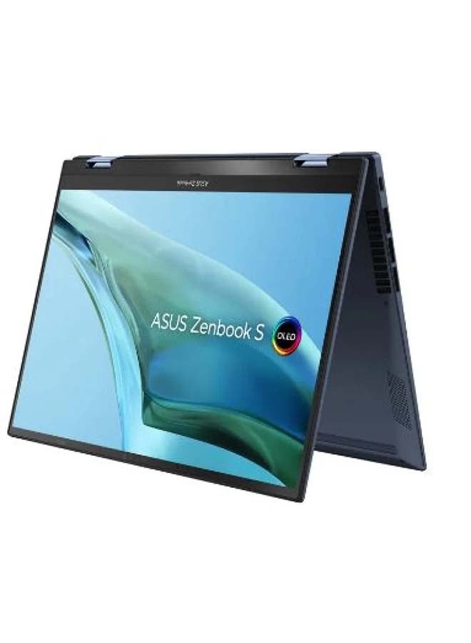 ASUS - ZenBooK S13 Flip Laptop With 13.3-Inch Display, Core i7-1260P Processor/16GB RAM/1TB SSD/Intel Iris XE Graphics/Windows 10 Pro English/Arabic DARK BLUE - Image 1