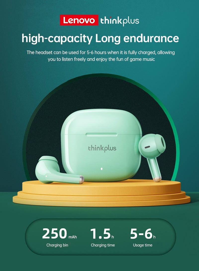 Lenovo - LP40 Pro TWS Earphones Wireless Bluetooth 5.3 Sport Noise Reduction Headphones Touch Control 250mAH Black - Image 1