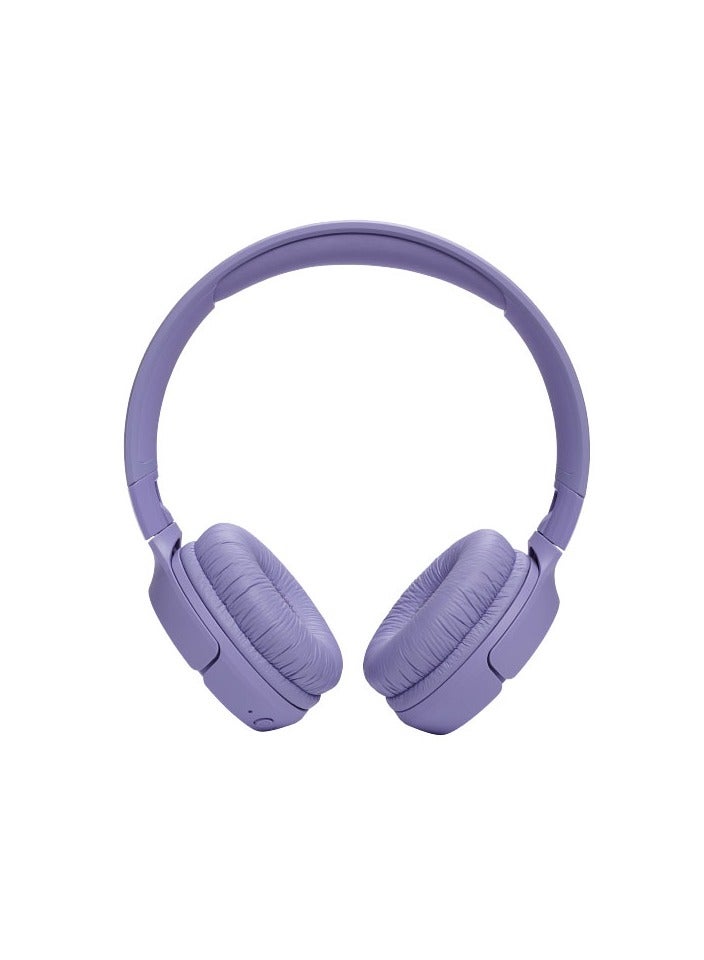 جي بي إل سماعات Tune 520Bt اللاسلكية على الأذن، صوت جهير نقي، بطارية 57 ساعة، مكالمات بدون استخدام اليدين بالإضافة إلى اتصال صوتي متعدد النقاط، خفيفة الوزن وقابلة للطي - - Image 1