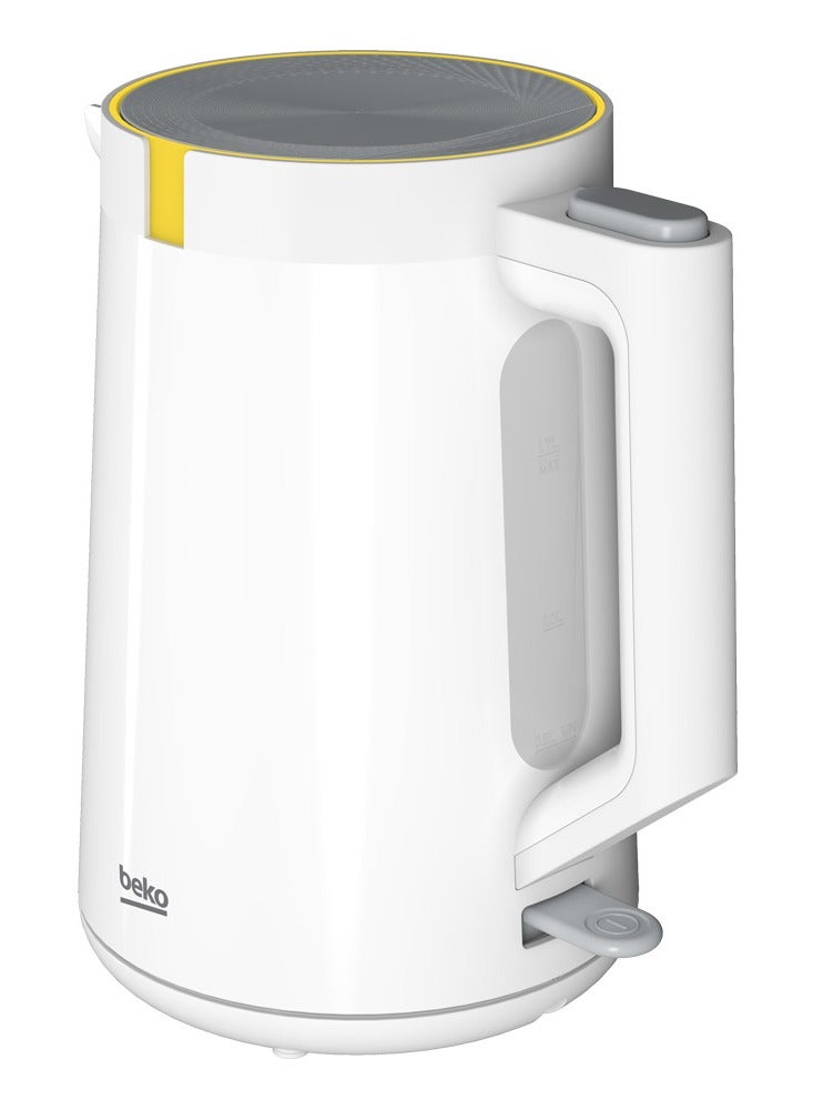 Beko Electric Kettle, LED warning, Heat storage function, Dry-boil Protection, 360 degree rotating base, Wireless use, Auto Shut-off 1.7 L 2200 W WKM4215W White - Image 2