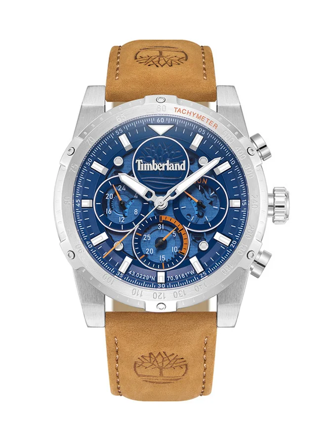 تمبرلاند Sherbrook 45mm Men's Analog Watch with Wheat Leather Strap