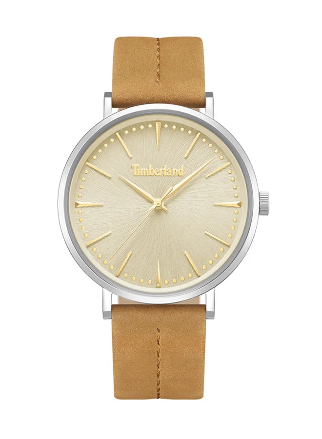 تمبرلاند Ripton  42mm Men's Analog Watch with Wheat Leather Strap