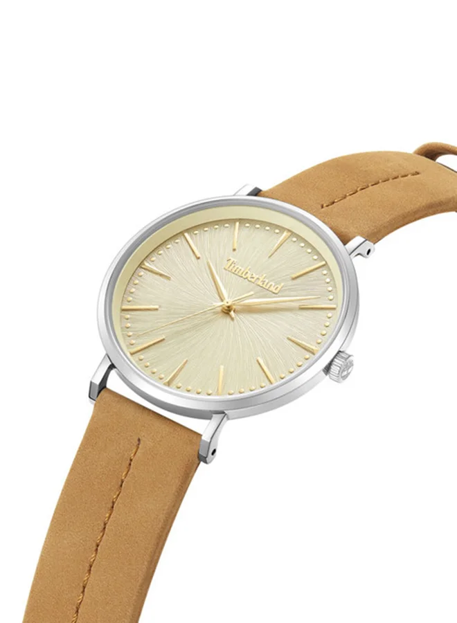 تمبرلاند Ripton  42mm Men's Analog Watch with Wheat Leather Strap