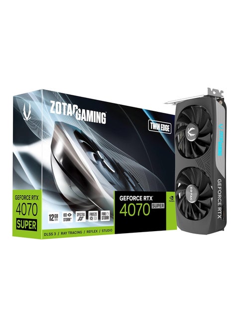 ZOTAC Gaming GeForce RTX 4070 Super Twin Edge DLSS 3 12GB GDDR6X 192-bit 21 Gbps PCIE 4.0 Compact Gaming Graphics Card, IceStorm 2.0 Advanced Cooling, Spectra RGB Lighting, ZT-D40720E-10M