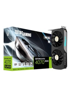 ZOTAC Gaming GeForce RTX 4070 Super Twin Edge OC DLSS 3 12GB GDDR6X 192 Bit 21 Gbps PCIE 4.0 Compact Gaming Graphics Card IceStorm 2.0 Advanced Cooling Spectra RGB Lighting ZT-D40720H-10M  - Image 1