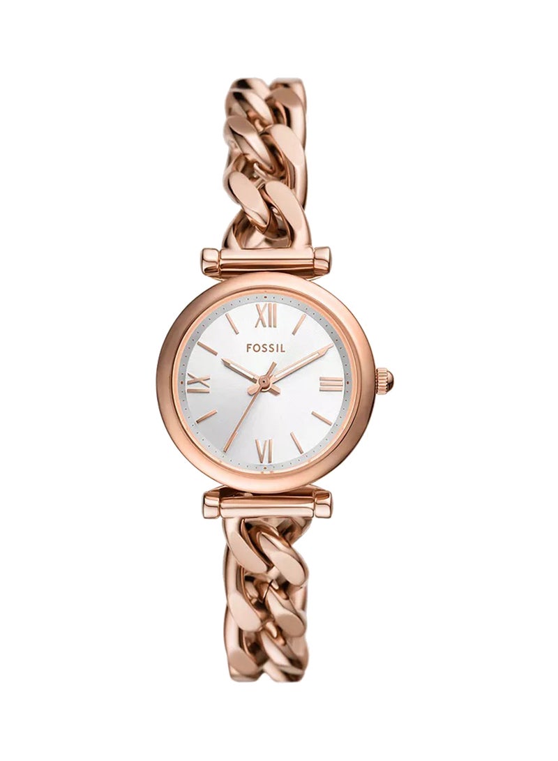 FOSSIL Women's Analog Round Shape Stainless Steel Wrist Watch ES5330 - 28 Mm  - Image 1