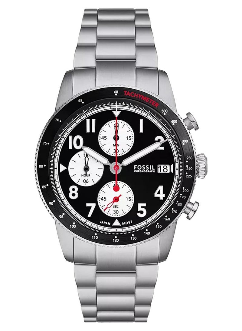 FOSSIL Men's Analog Round Shape Stainless Steel Wrist Watch FS6045 - 42 Mm - Image 1