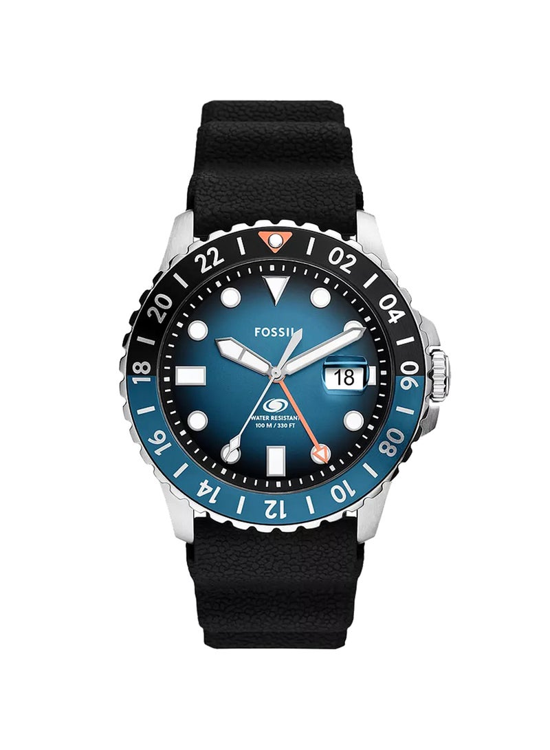 FOSSIL Men's Analog Round Shape Silicone Wrist Watch FS6049 - 46 Mm  - Image 1