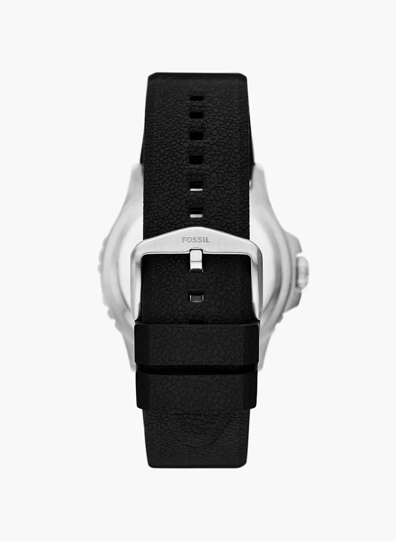 FOSSIL Men's Analog Round Shape Silicone Wrist Watch FS6049 - 46 Mm  - Image 3