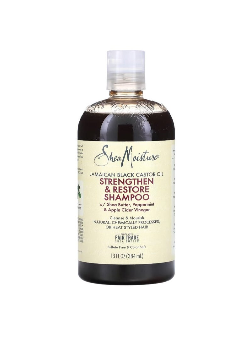 SheaMoisture Jamaican Black Castor Oil Strengthen & Restore Shampoo 384ml - Image 1
