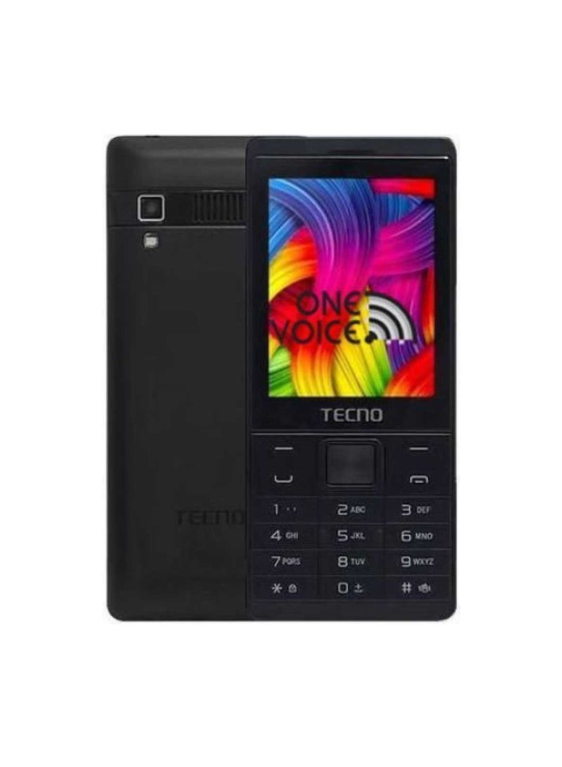 TECNO T528 Dual Sim FM Radio Camera With Flash Black Color  - Image 1