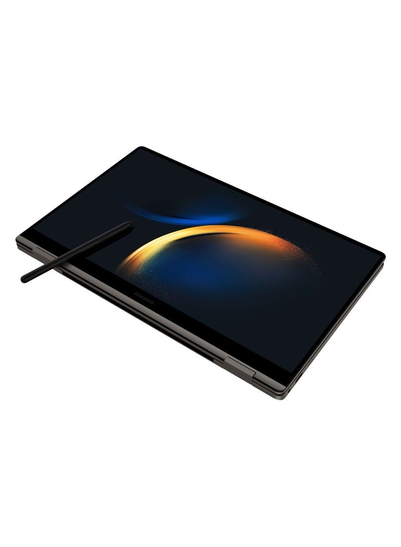 Galaxy Book 3 Pro X360 2 in 1 Laptop With 15.6-Inch FHD Display Core i7-1360P Processor/16GB RAM/512GB SSD/Intel Iris XE Graphics/Windows 11 Home English graphite