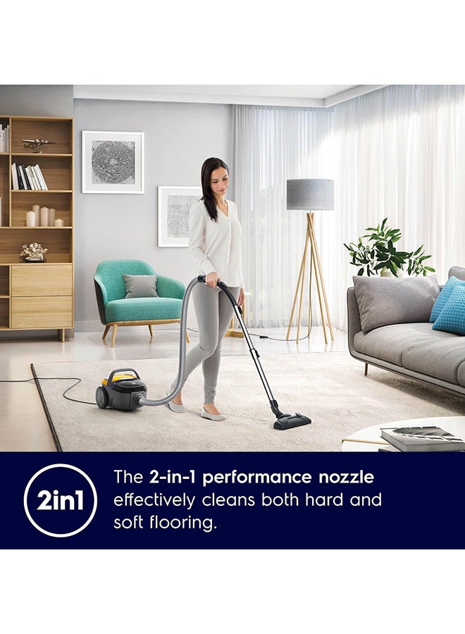 الكترولوكس مكنسة كهربائية بدون كيس CompactGo خفيفة الوزن مع فوهة أداء 2 في 1، فلتر HEPA صحي لمنزل نظيف وصحي، حاوية غبار سهلة التفريغ، مثالية للمنزل - Image 2