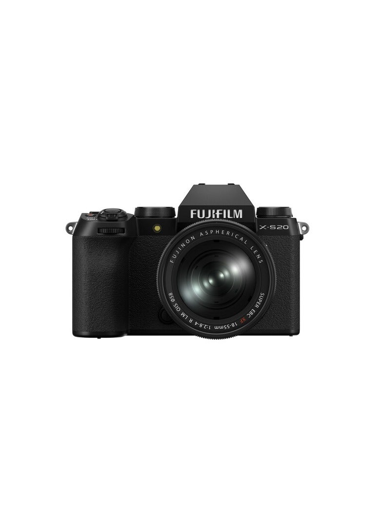 فوجي فيلم FUJIFILM X-S20 Mirrorless Camera with 18-55mm Lens (Black) - Image 1