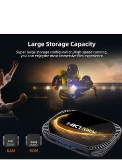 وونكت صندوق تلفاز ذكي صغير يعمل بنظام أندرويد 11.0 HK1 RBOX X4S Amlogic S905X4 رباعي النواة 64 بت ARM Cortex-A55 يدعم 2.4 جيجا/5 جيجا واي فاي مزدوج BT 4.0 Ultra HD 8K/4K HDR H.265 USB 2.0 TV Set Top Box  - Image 3