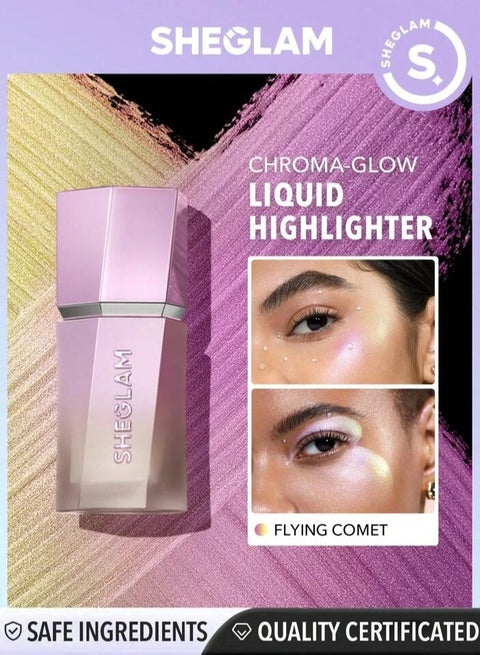 Chroma Glow Bloom Liquid Highlighter Flying Comet pink