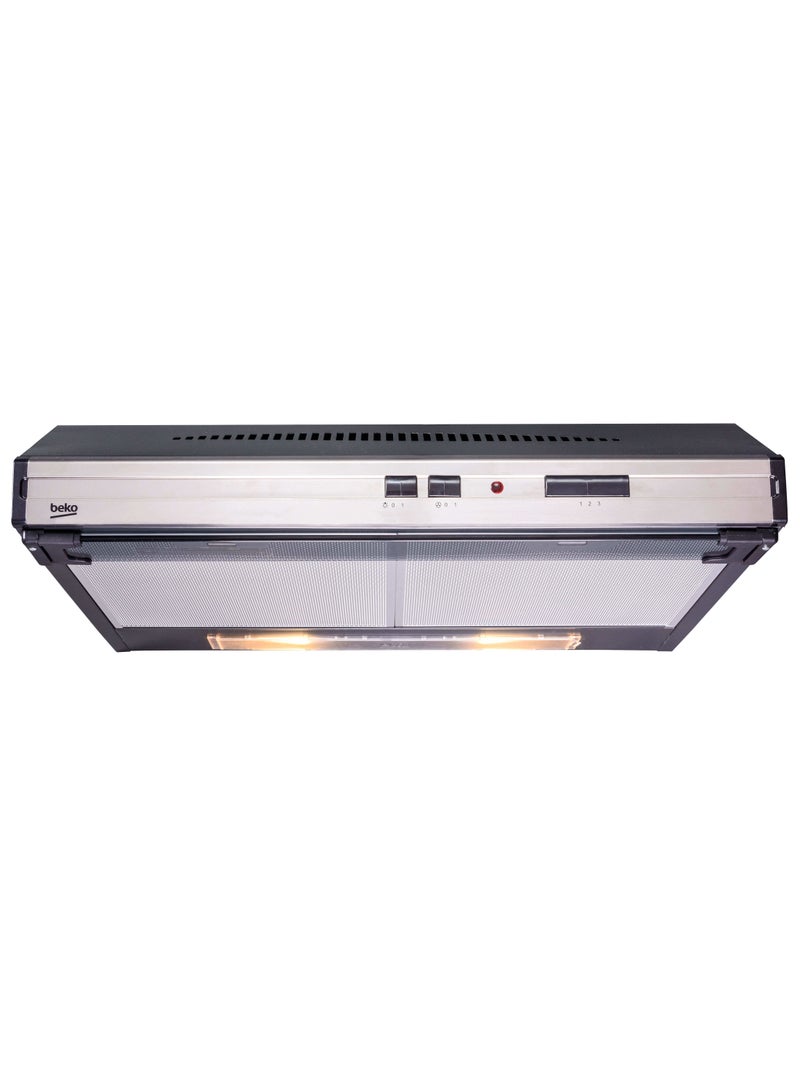 Beko Beko Flat Built-In (Under-Cabinet) Hood - 60 Cm - Stainless Steel - 2 Motors -TURKEY - CFB 6433 XFE 238 W 9206313200 Silver-Black 