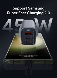 Aukey 3-Port PD Wall Charger With GaN Power Tech 67W Gray  - Image 2