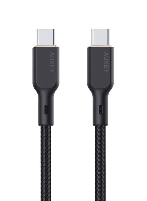 Nylon Braided USB-C To USB-C Cable With Kevlar Core 1.8M 100W Black