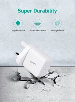 Aukey Portable 30W PD Wall Charger White  - Image 2