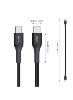Aukey Kevlar Core USB-C To C Cable 1.2M Black  - Image 3