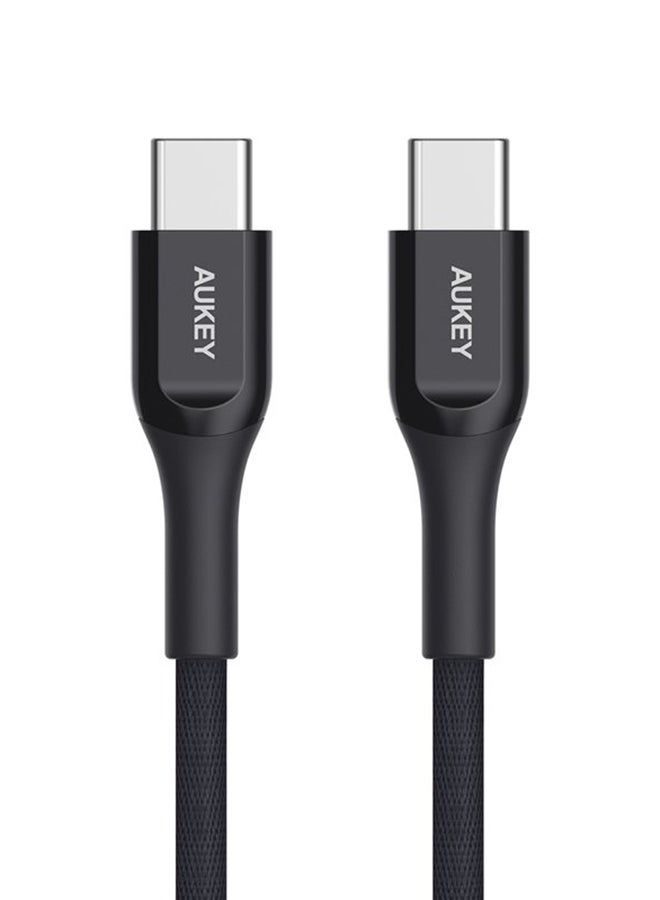 Aukey Kevlar Core USB-C to C Cable 1.2m  Fast charge Cable USB C to USB C For iPhone 16 15 Pro Max iPad mini 6 MacBook Pro Air M3 M2 M1 iPad Pro Samsung S24 S23 Ultra Laptop Lenovo Dell Xiaomi Black Black - Image 3