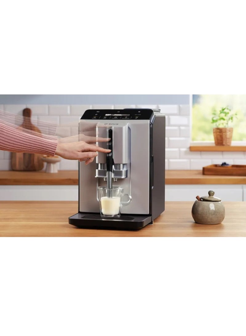 Fully automatic coffee machine Series 2 Pump pressure 15.0 bar Volume water tank 1.4 l Capacity bean container 250 g Silver TIE20301 1.4 L 1300 W TIE20301 Silver