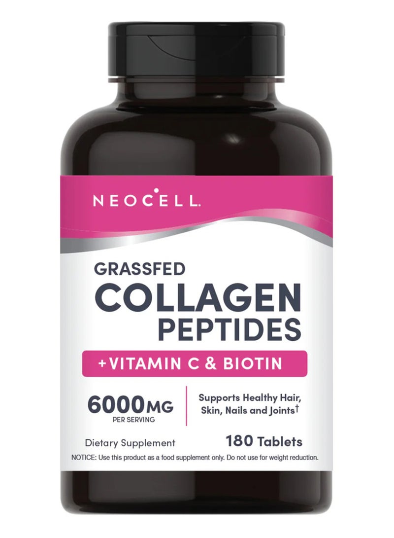 NEOCELL Super Collagen + Vitamin C And Biotin 180 Tablets  - Image 1