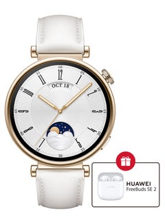 HUAWEI WATCH GT4 41mm SmartWatch White+ FreeBuds SE 2 Gift White  - Image 1