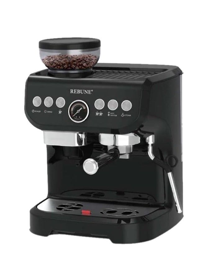 REBUNE Espresso Machine Coffee Maker 2 L 1450 W RE-6-036 Black  - Image 1