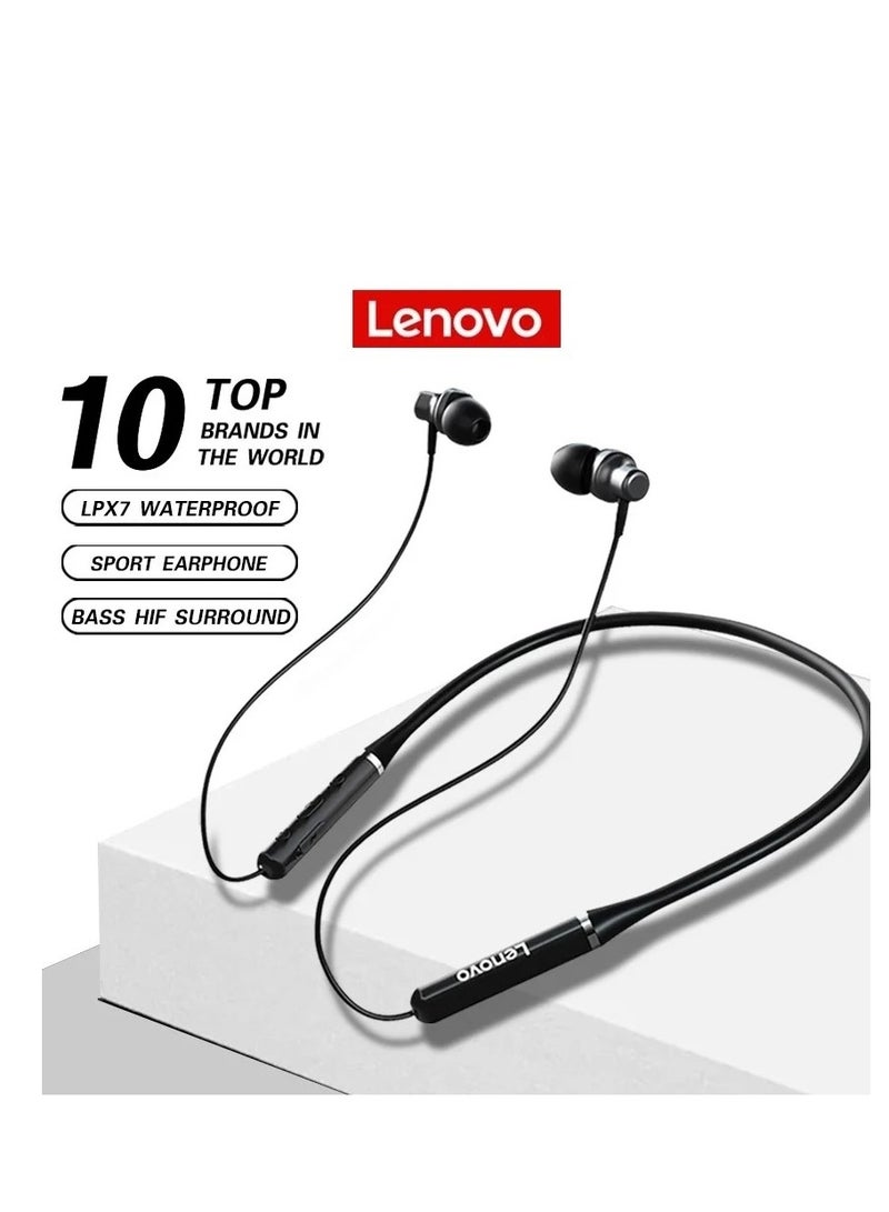 لينوفو Think Plus HE05X Ⅱ Wireless Bluetooth 5.0 In Ear Neckband Earphones New Edition Black  - Image 2