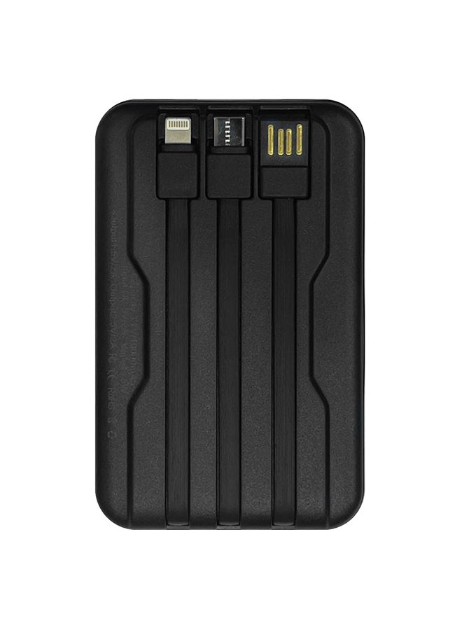 MARGOUN - 10000 mAh Magnetic Battery Pack 10000mAh Wireless Charging Power Bank With Cable Slim Light Weight Wireless Charger LED Indicator Black - Image 1