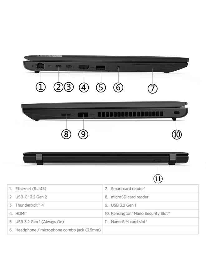 لينوفو - لاب توب ThinkPad L14 G2 - معالج انتل كور i5-1145G7 - ذاكرة الوصول العشوائي DDR4 سعة 8 جيجا بايت - SSD 256 جيجا بايت - عربي/انجليزي أسود - Image 1