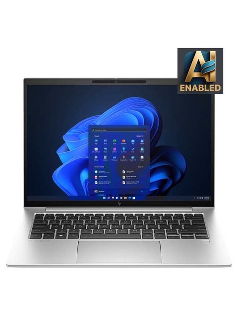 EliteBook 840 G10  (Upgraded Version) Laptop With 14-inch (1920x1200) IPS Display, Core i7-1355U Processor/16GB RAM DDR5/512GB NVMe SSD/Windows 11 Pro/Integrated Intel UHD Graphics/ English/Arabic Silver