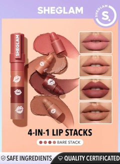 شيجلام مجموعة أحمر الشفاه Mega Lip Stacks 4 في 1 ذات اللمسة النهائية غير اللامعة  - Image 4