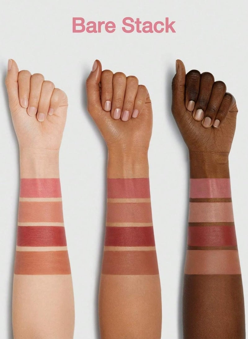 SHEGLAM - Mega Lip Stacks 4 in 1 Lipstick Combos Matte Finish Bare Stack Multicolour - Image 1