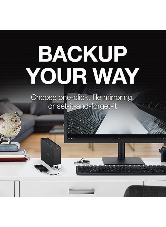 سيجيت - محرك أقراص ثابت خارجي One Touch HUB بسعة 12 تيرابايت، 2 منفذ USB، مقاس 3.5 بوصة، USB 3.0، كمبيوتر شخصي، كمبيوتر محمول وماك، رقم الطراز: STLC12000400 - Image 1